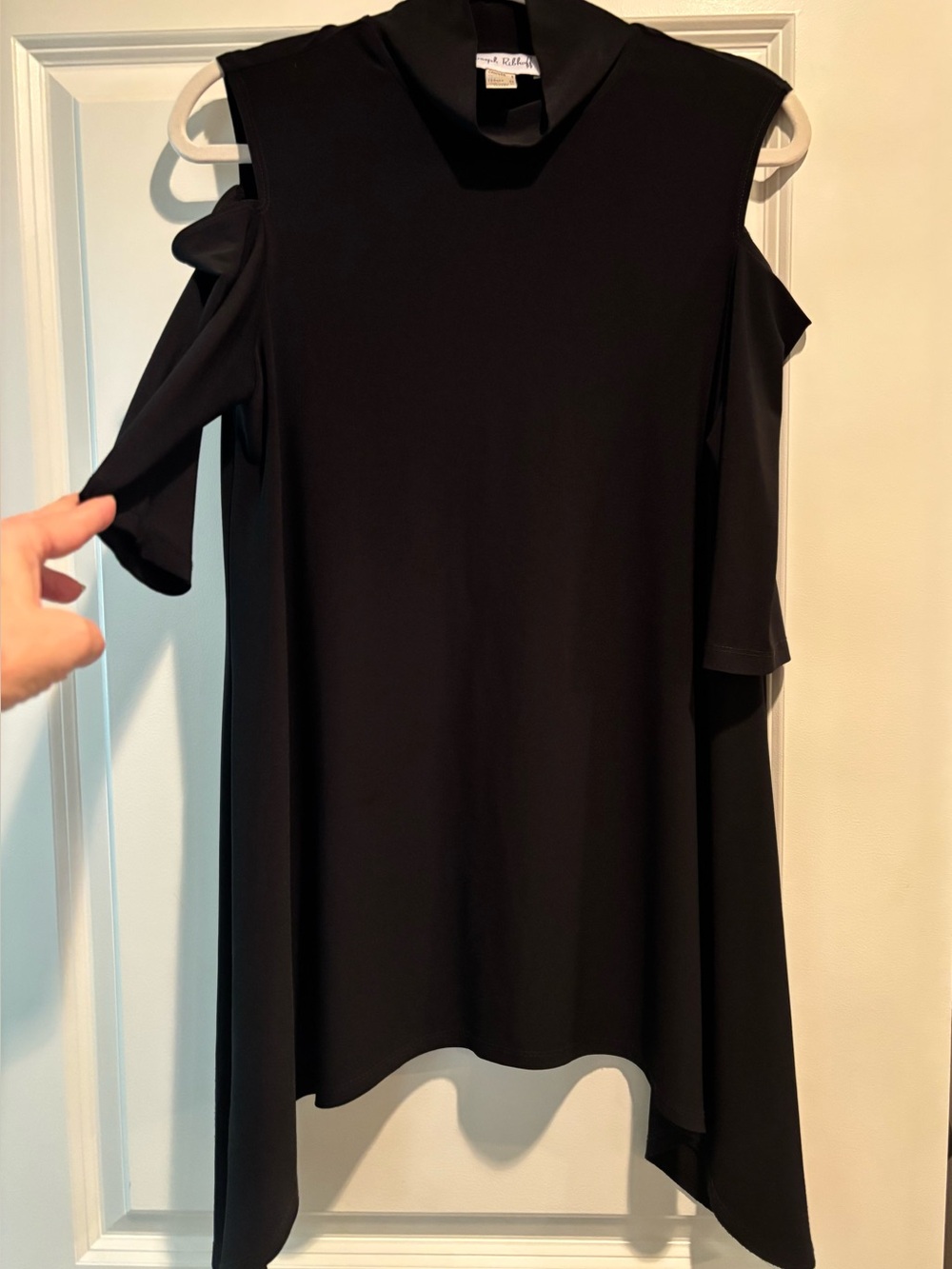 Joseph Ribkoff Black Cold-Shoulder tonic